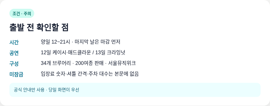 노원수제맥주축제 확인할 점