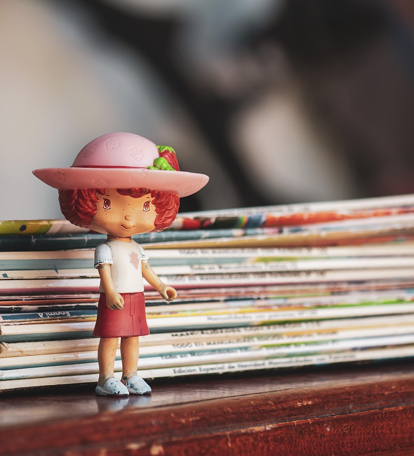 잡지와 여자인형