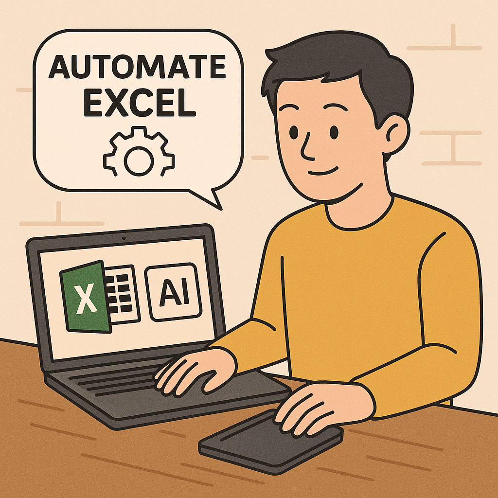 엑셀 함수 자동화를 AI로 화용하는 사진