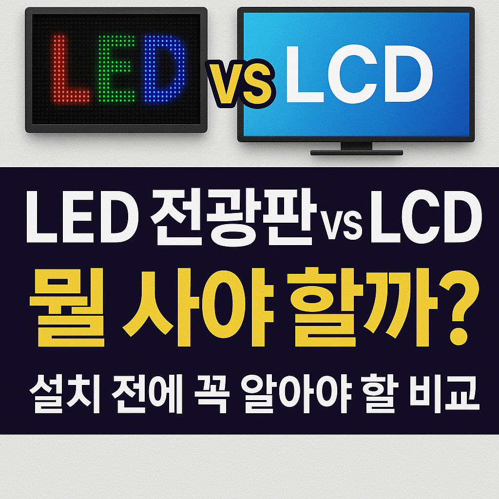 LED 전광판과 LCD 디스플레이의 차이점 비교