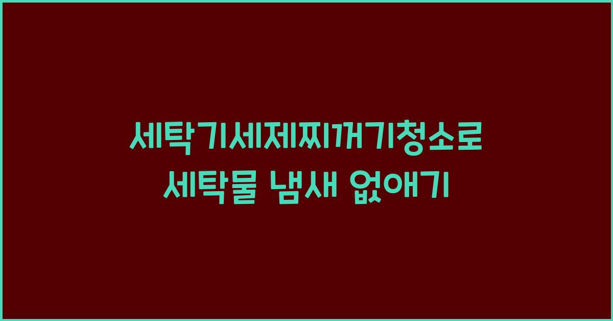 세탁기세제찌꺼기청소