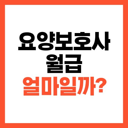 요양보호사 월급