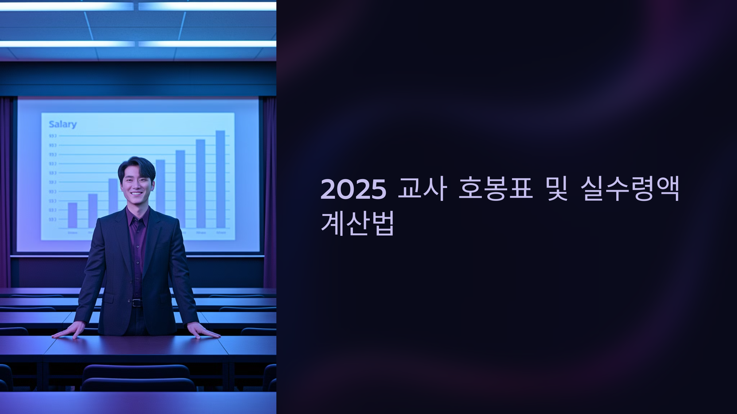 2025 교사 호봉표 및 실수령액 계산법