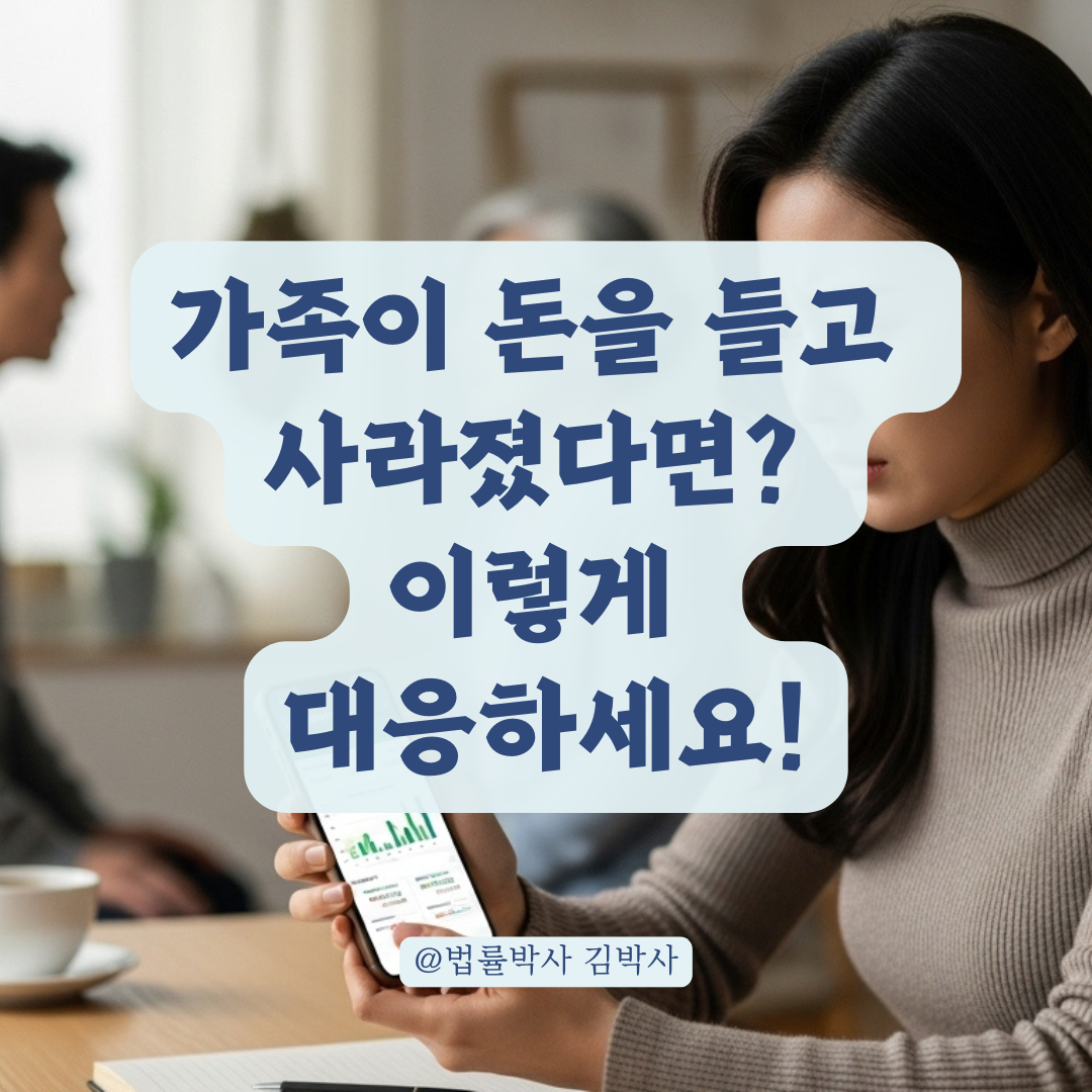 가족이 돈을 들고 사라진 사례... 계좌 명의와 무관하게 소유권 입증하는 방법.