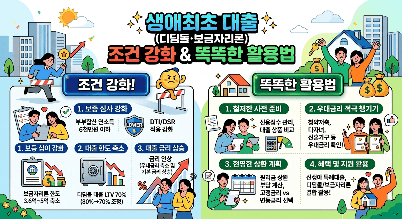 생애최초 대출 (디딤돌&middot;보금자리론) 조건 강화 및 활용법