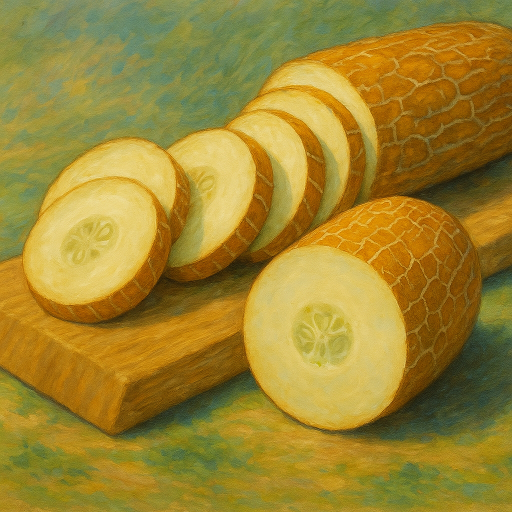 “노각의 단면 – 껍질 두껍고 지만 영양은 가득”