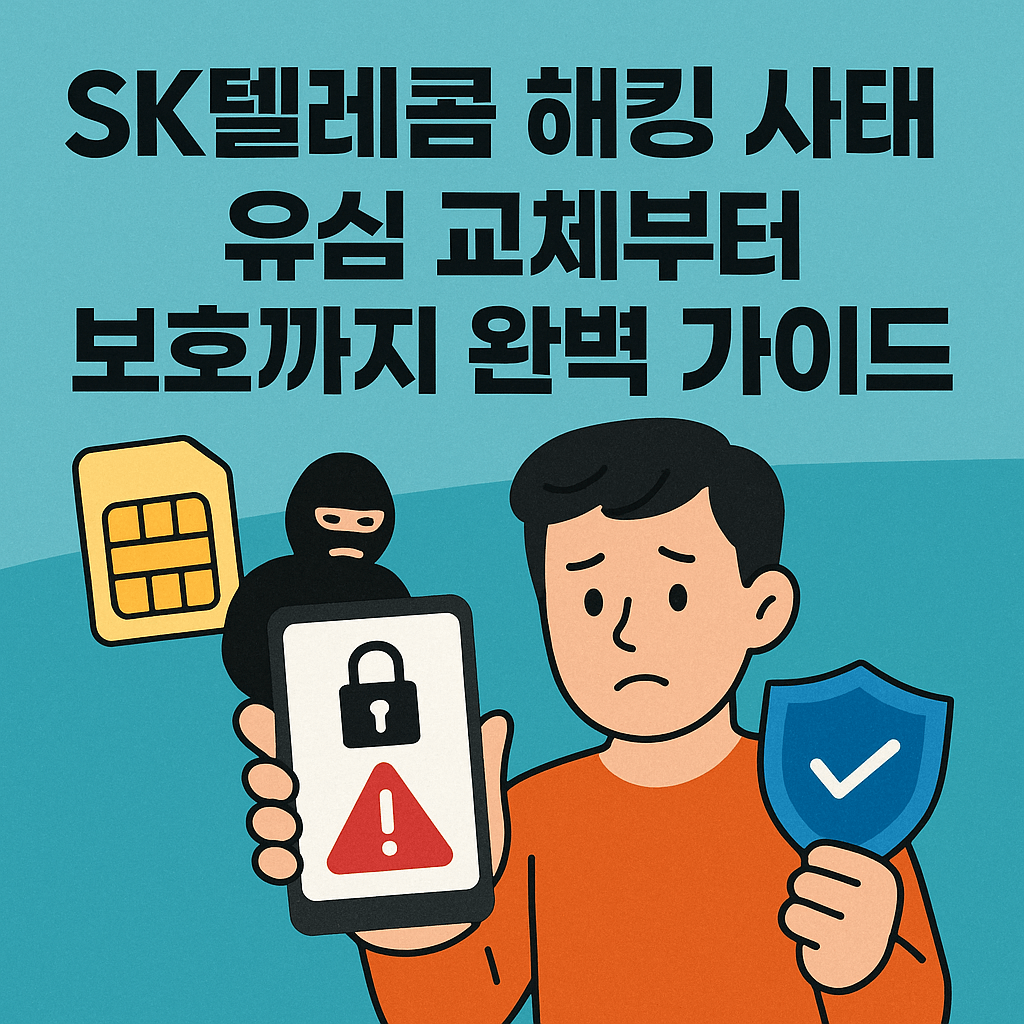 sk텔레콤 해킹 유심교체 보험 블로그 섬네일