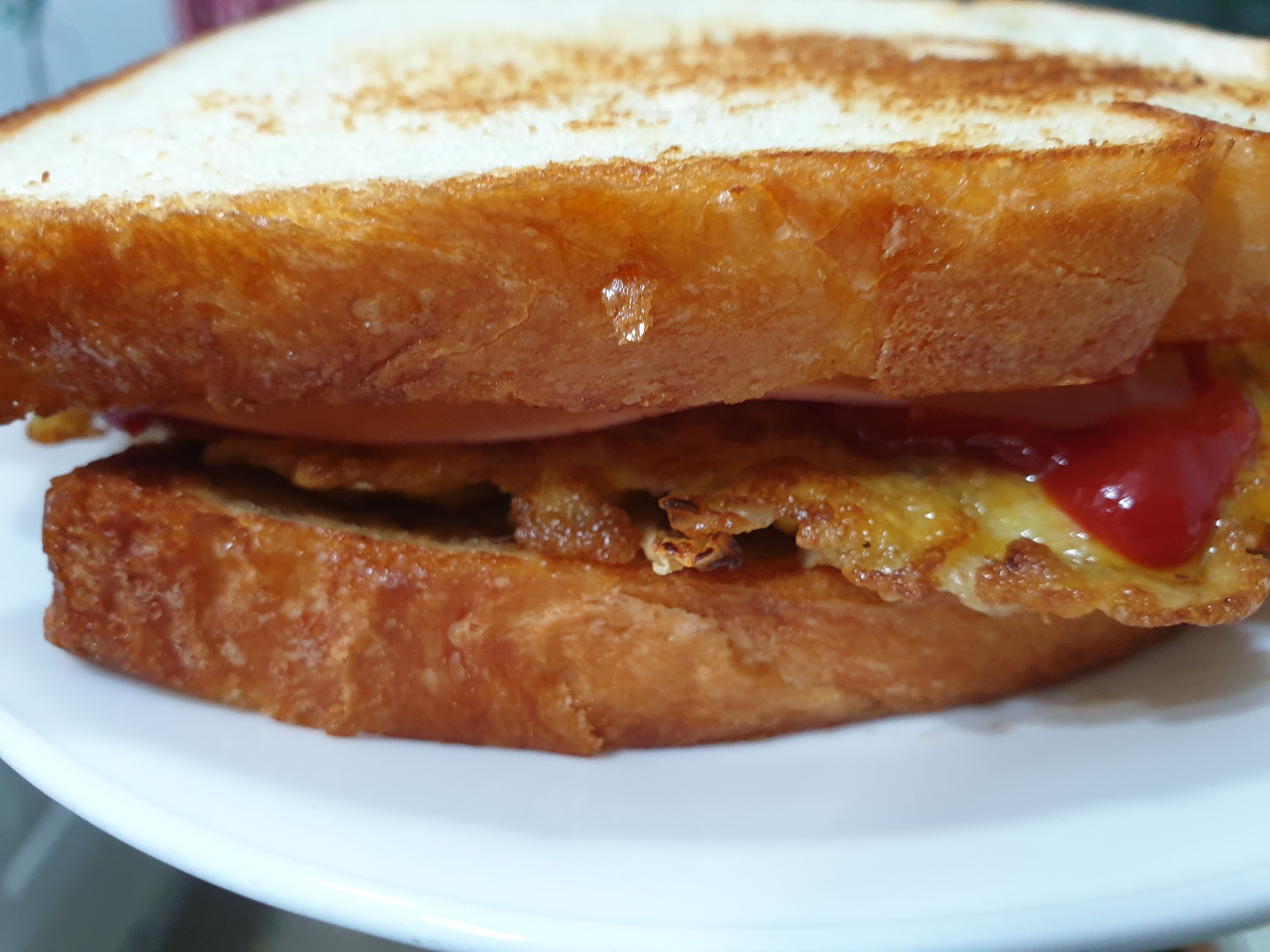 완성된 양배추 옛날토스트