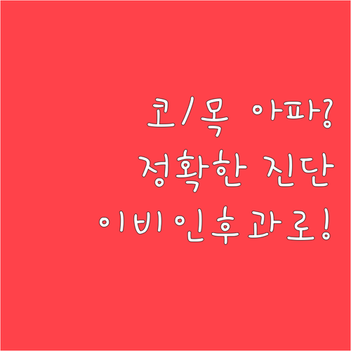 정확한 진단을 위한 이비인후과 검사의