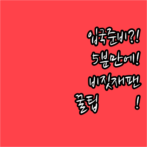 일본 입국 준비 끝 비짓재팬 5분 만..