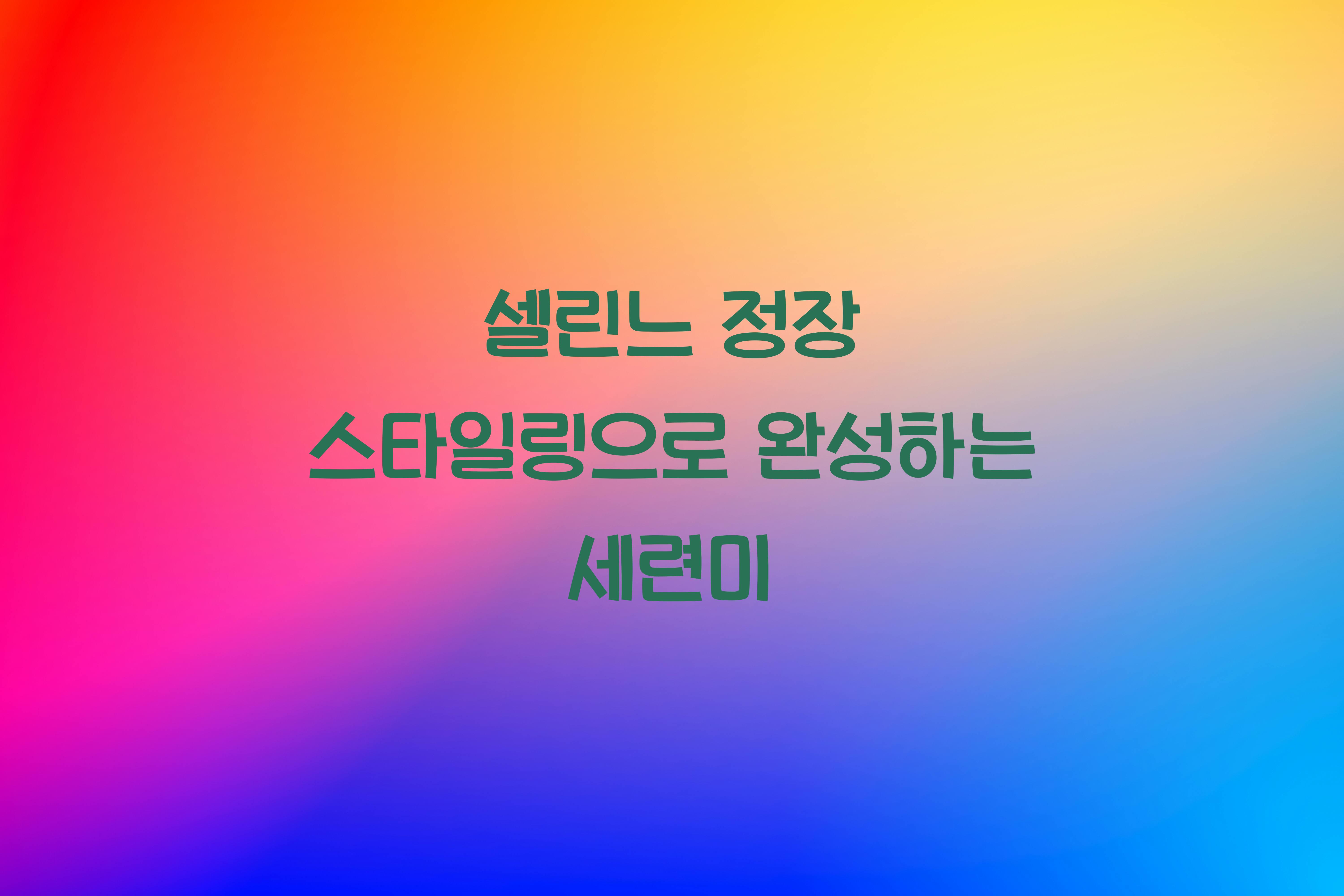 셀린느 정장 스타일링