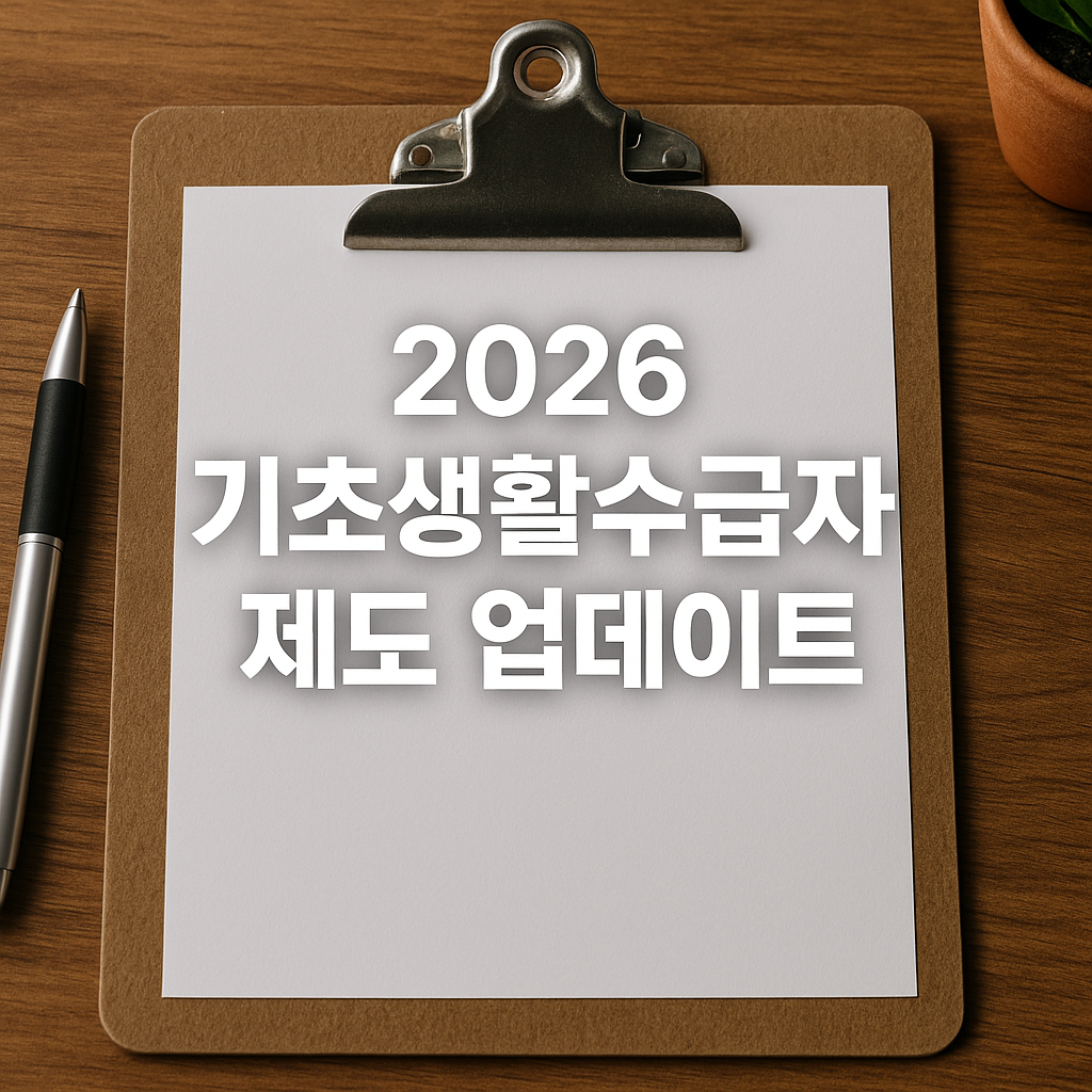 2026 기초생활수급자 제도 업데이트｜지원금 인상&middot;조건 완화 전면 분석