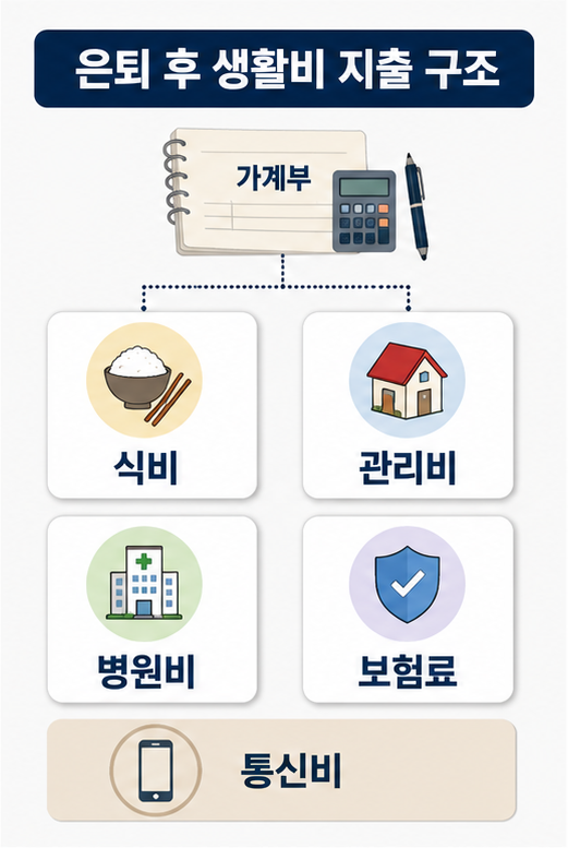 노후생활비 현실 지출 구조