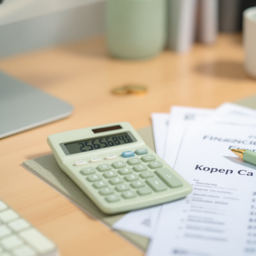 책상위에-서류와-계산기