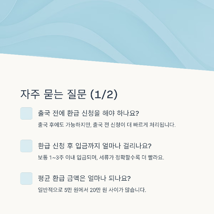 출국납부금 환급 기간