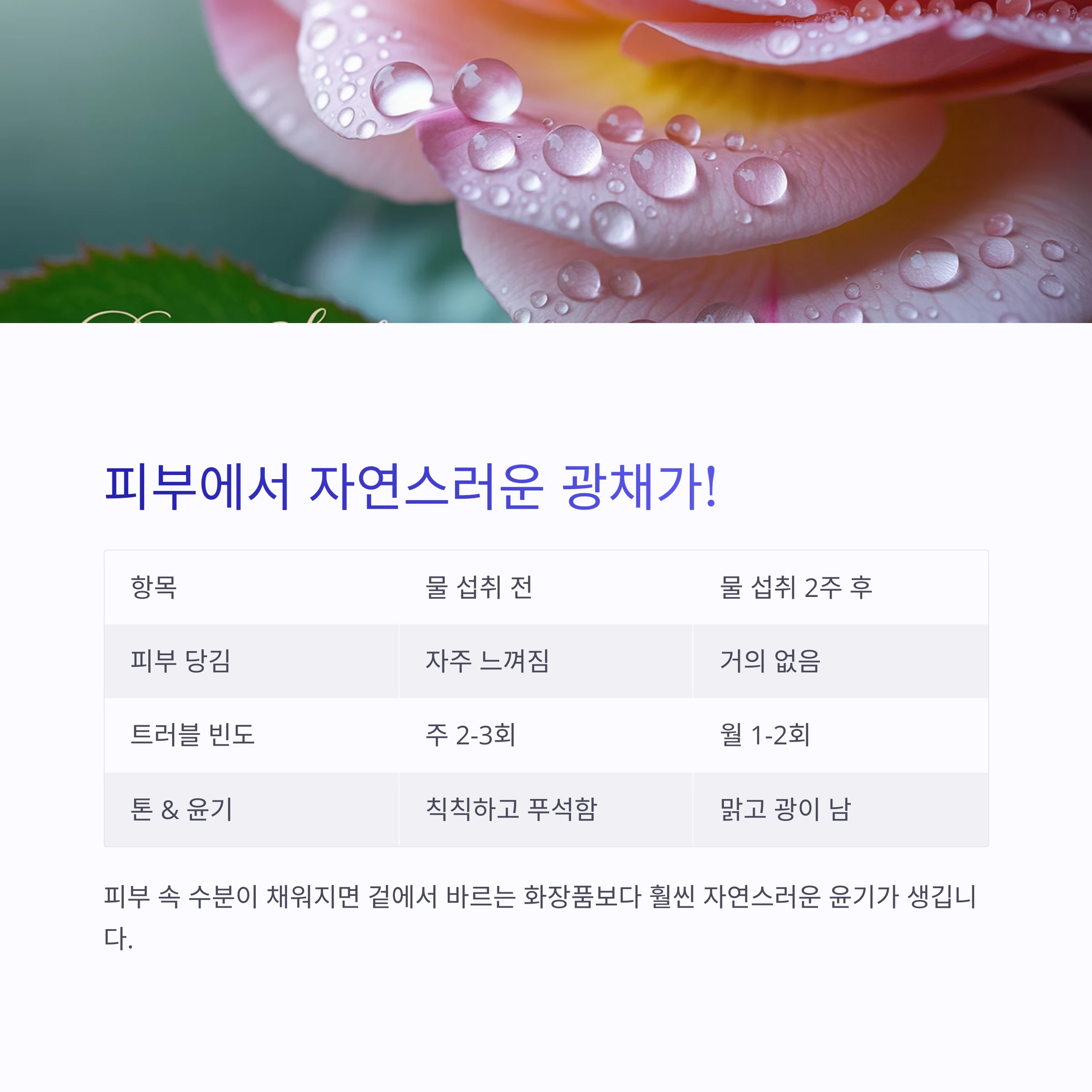 하루 물