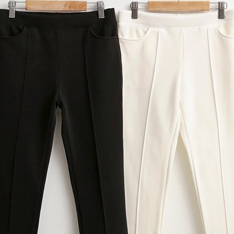 핀턱 기모 레깅스 팬츠 여성의류 301N808S