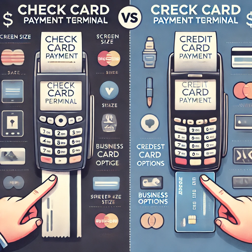 체크카드와 신용카드 단말기 비교