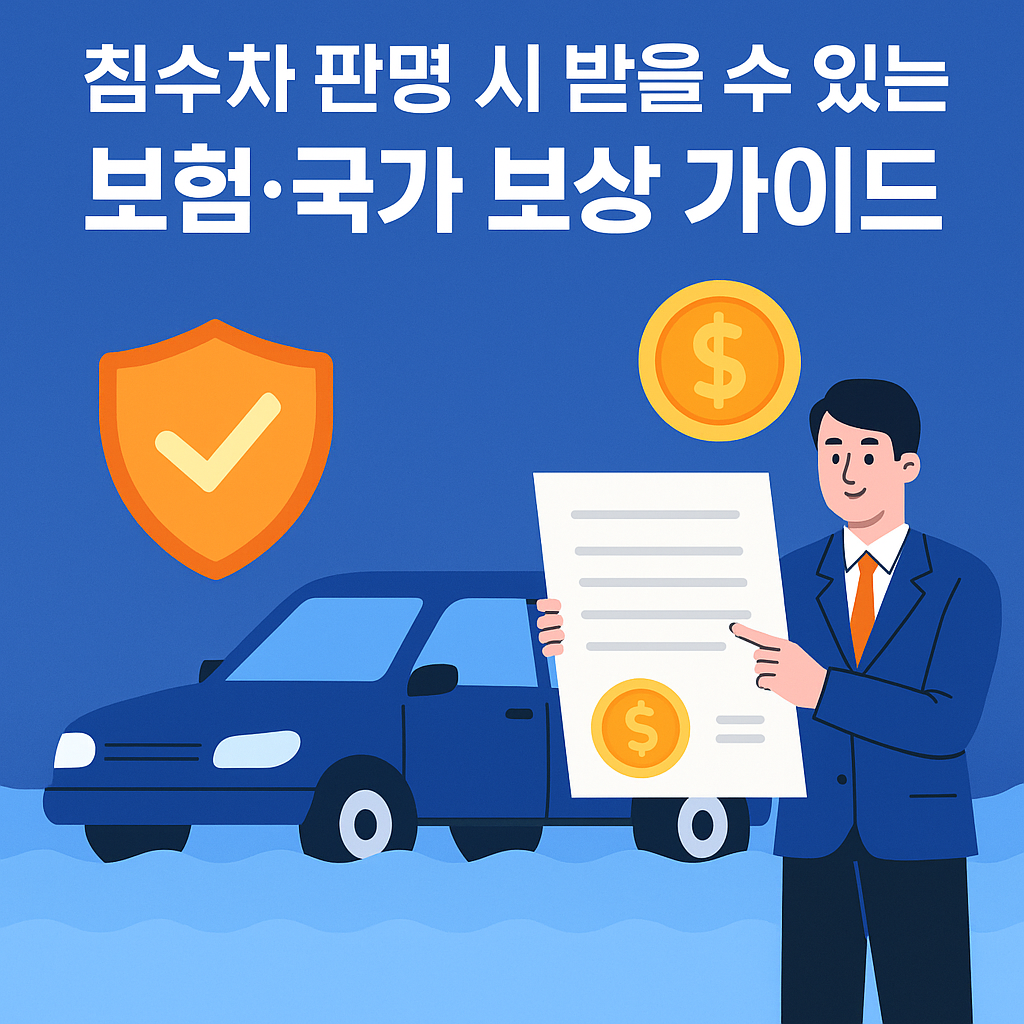침수차 판명 시 받을 수 있는 보험 및 보상