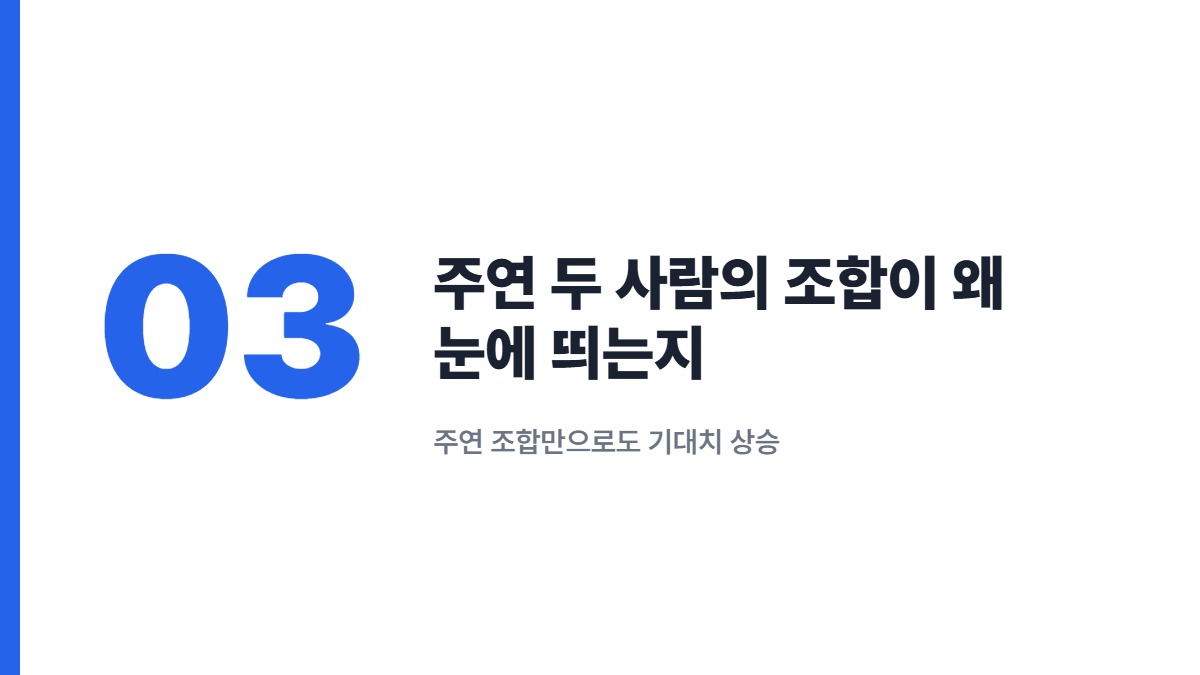 주연 두 사람의 조합이 왜 눈에 띄는지 — 주연 조합만으로도 기대치 상승