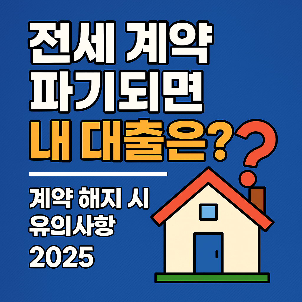 전세 계약 파기되면 내 대출은? 계약 해지 시 유의사항 2025 한국 기준