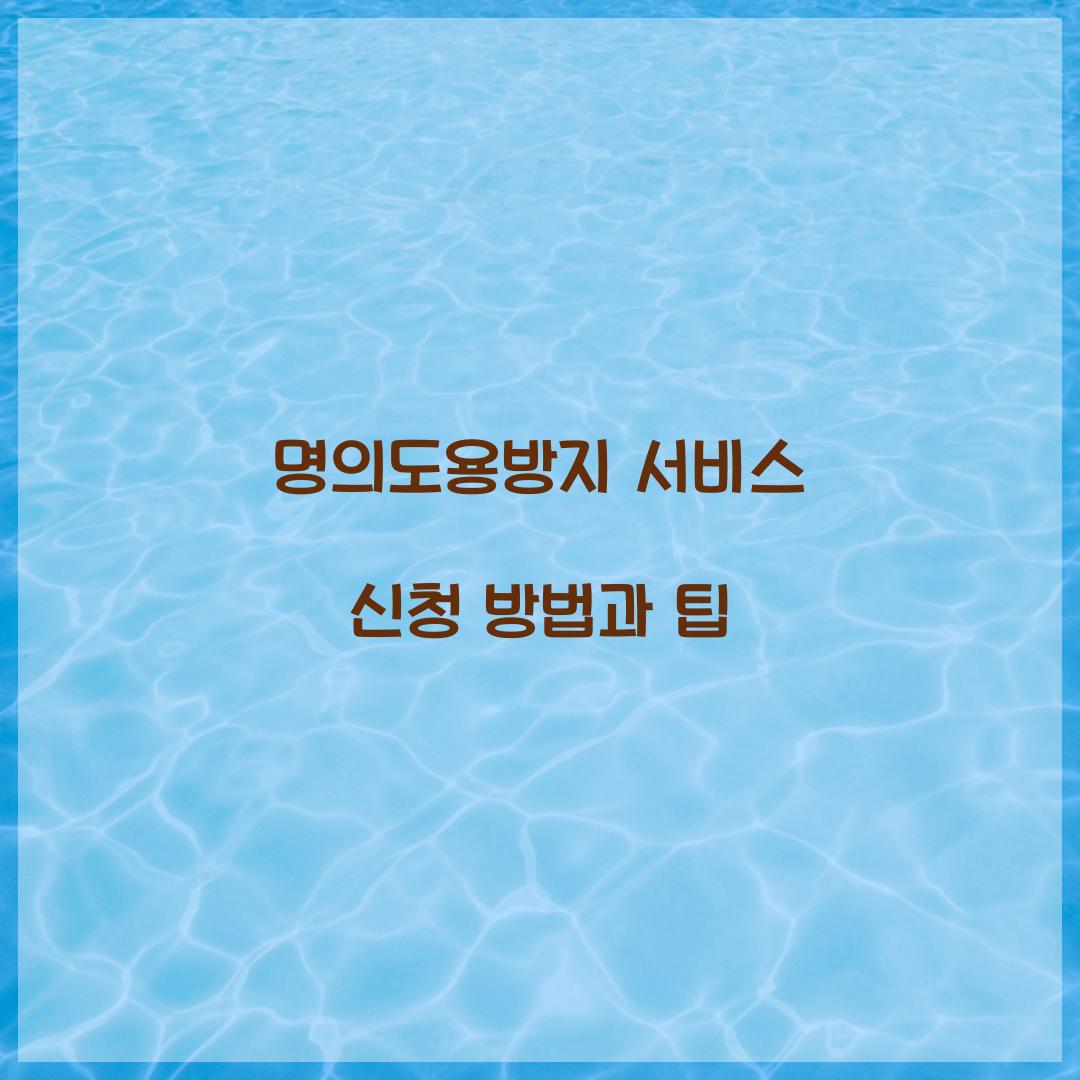 명의도용방지 서비스