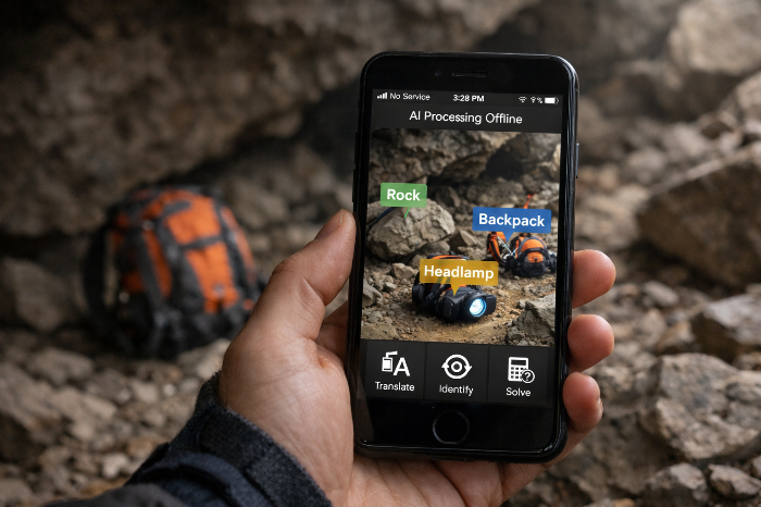 오프라인 환경에서 작동하는 스마트폰 AI 기능 이미지