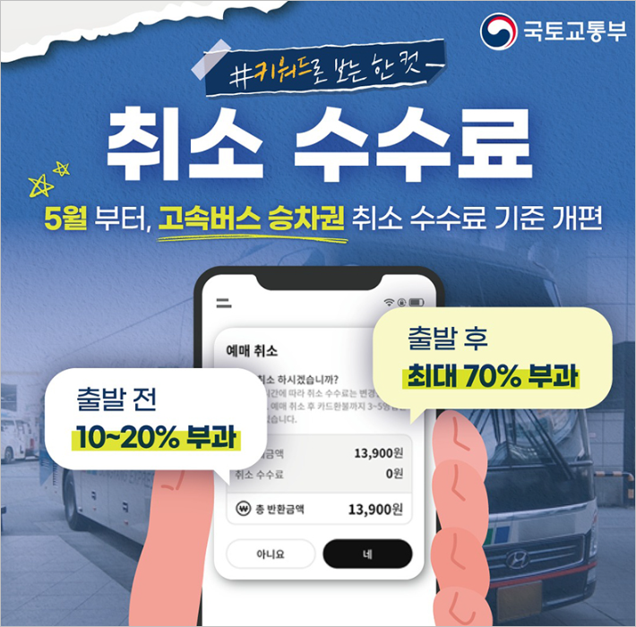 고속버스 예매 - 취소 수수료 및 예매 취소 방법