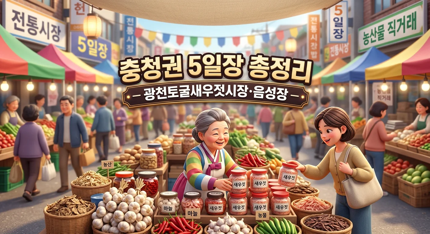 충청권 5일장 총정리 &mdash; 광천토굴새우젓시장&middot;음성장 등 (예산&middot;홍성&middot;서천&middot;음성&middot;단양&middot;보은)