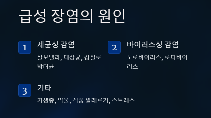 급성장염의 원인