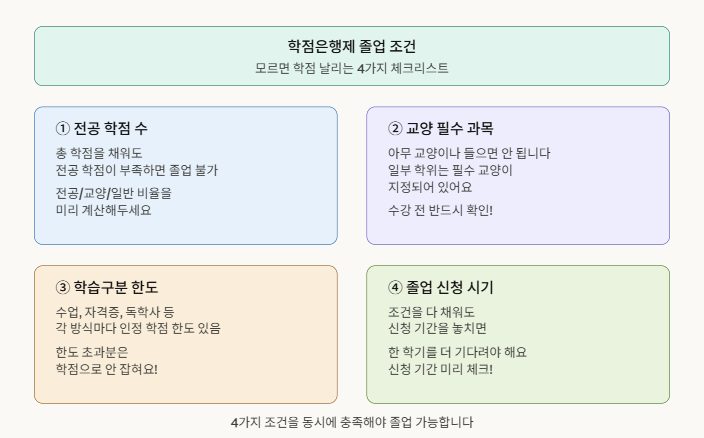 학점은행제 졸업 조건 4가지