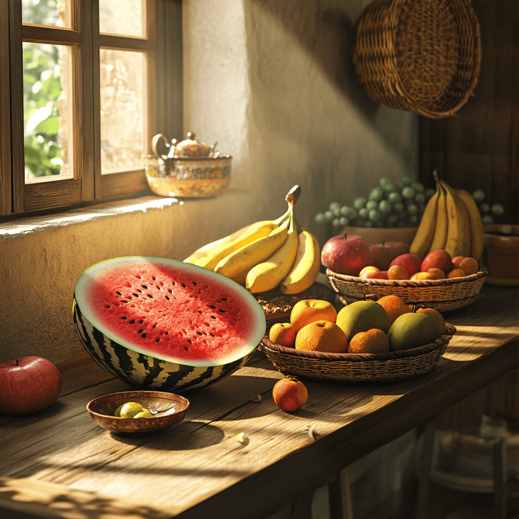 시장-수박-고르기