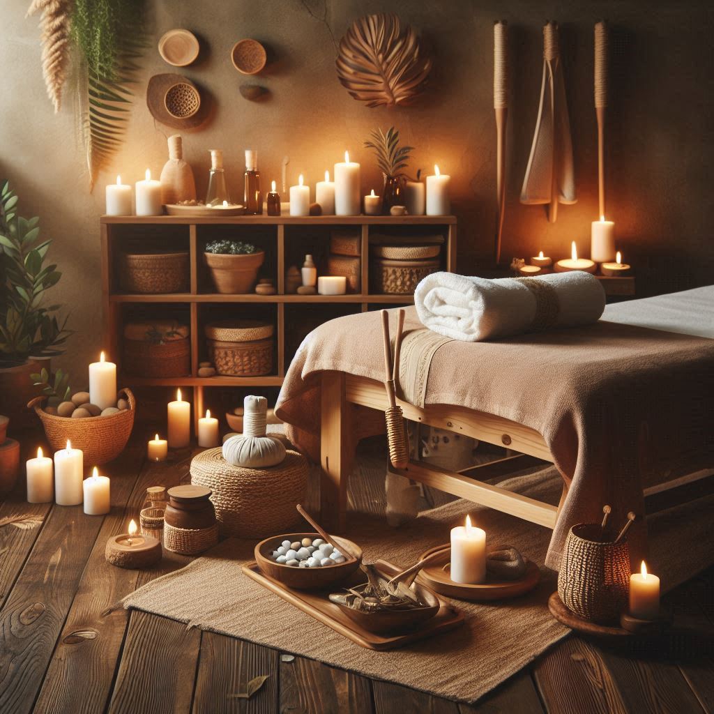 피부,체형관리 샵 배경