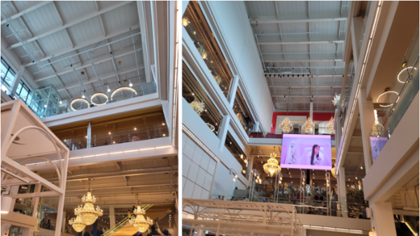 1층에서 바라본 좌 우 윗층들