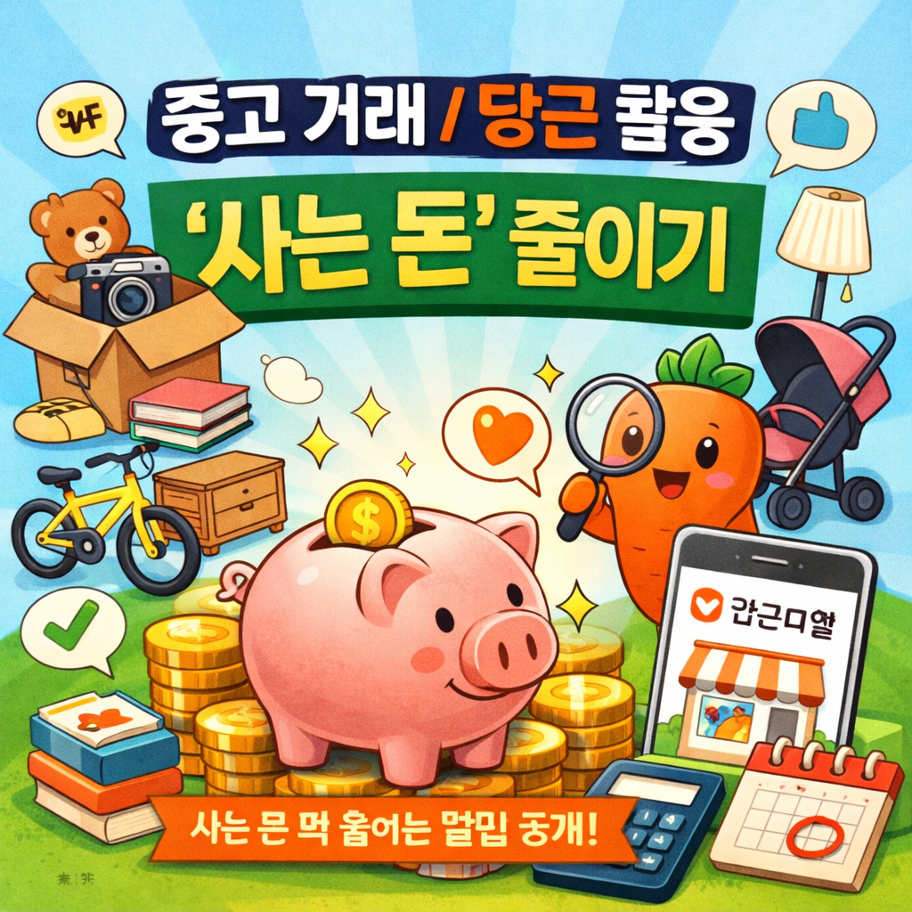 중고 거래/당근 활용으로 ‘사는 돈’ 줄이기