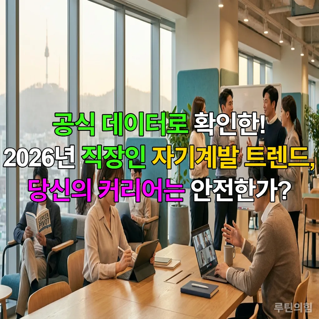 2026년 한국 직장인들이 자기계발을 통해 미래 커리어를 준비하는 모습