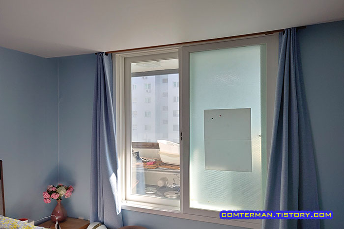 오래된 아파트 샷시 단열 작업