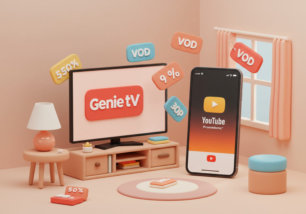 지니TV 유튜브 프리미엄 초이스 요금제 혜택! 가입 방법