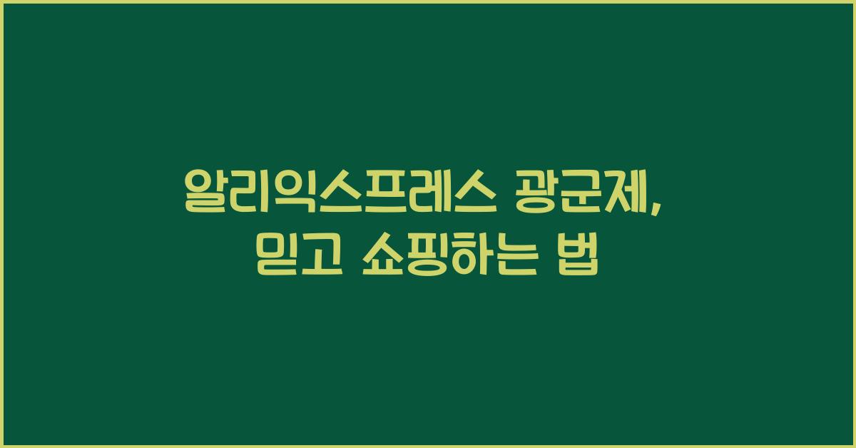 알리익스프레스 광군제