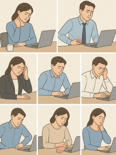 직장인이 잘걸리는 질병 관련 이미지