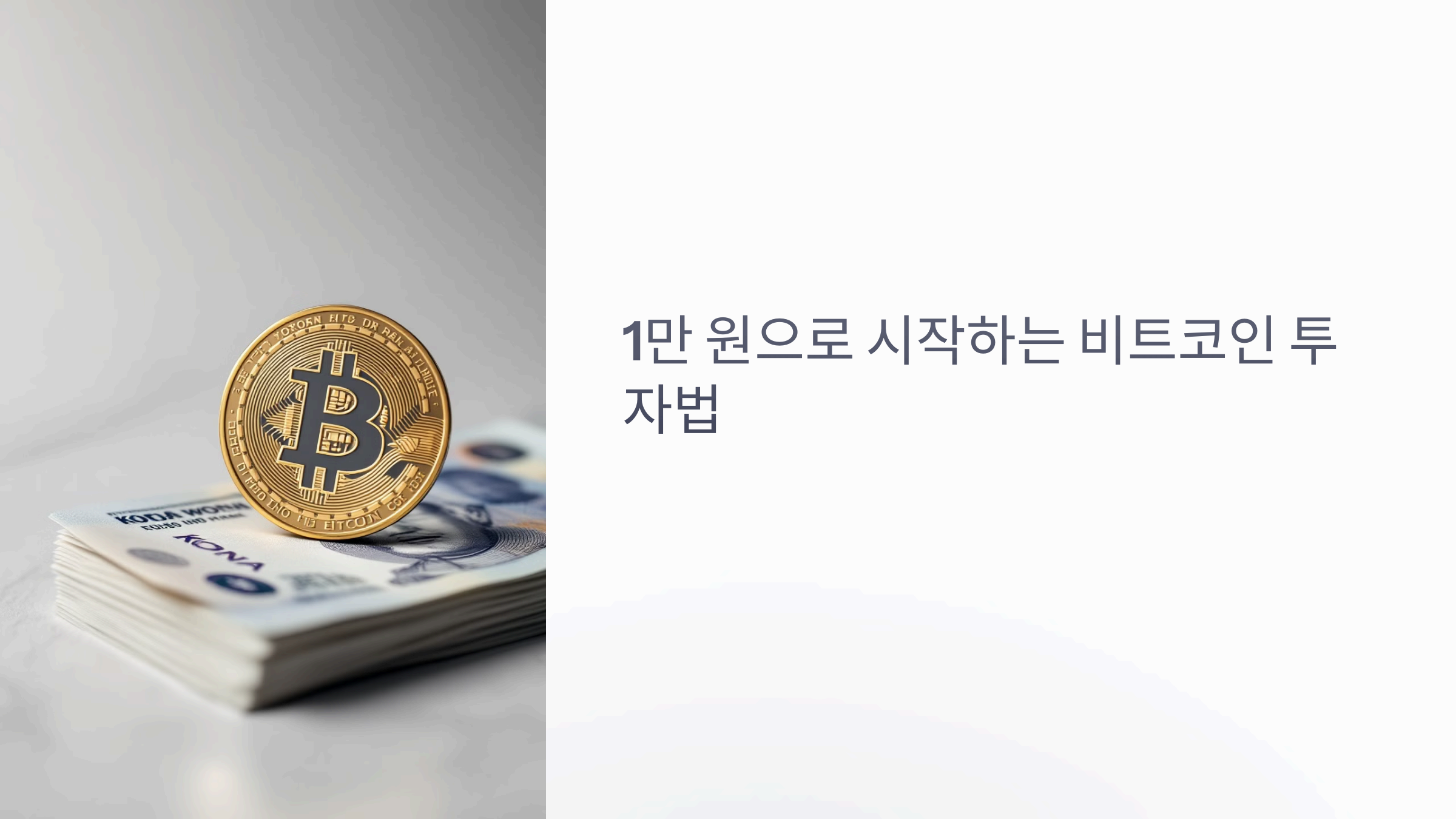 1만 원으로 시작하는 비트코인 투자법