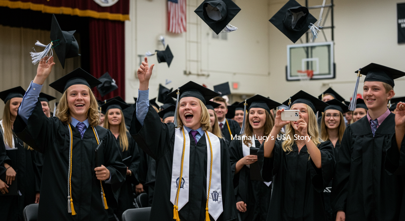 미국 중학교 졸업식