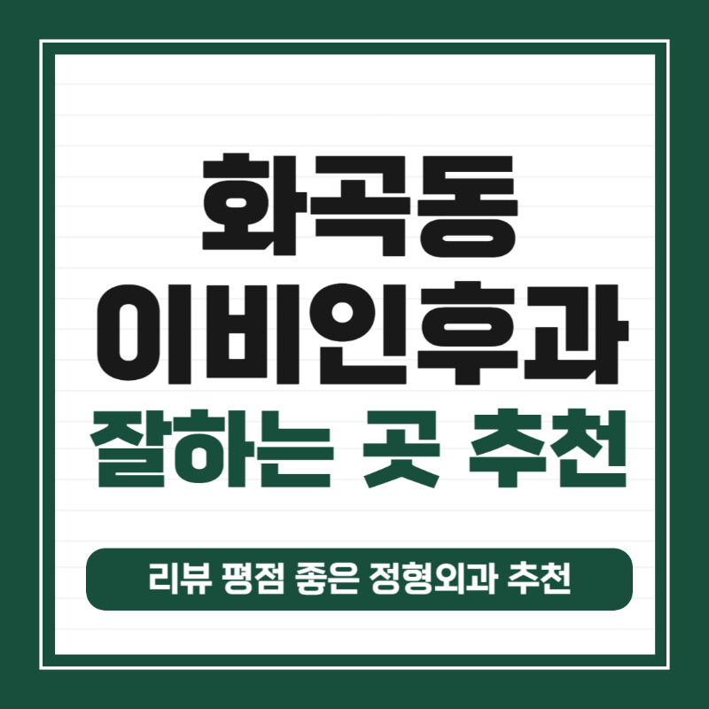강서구 화곡동 이비인후과 귀지제거 감기 목 수액 독감 귀 진료 유명하고 잘하는 곳