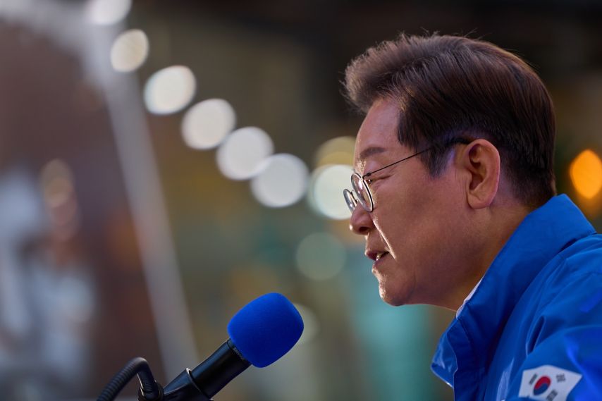 민주당 이재명 대선후보 유세모습