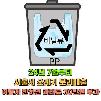 2024년7월부터서울시쓰레기분리배출이렇게안하면과태료30만원부과