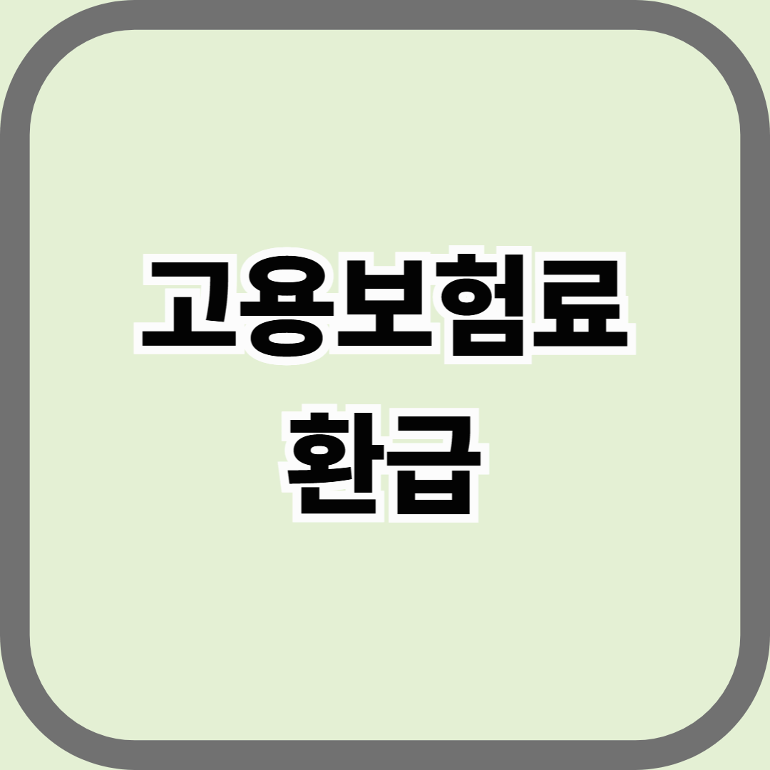 고용보험료 환급, 이직·재취업했다면 꼭 확인하세요