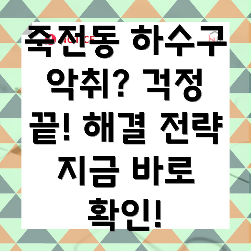 대구 달서구 죽전동 하수구 악취