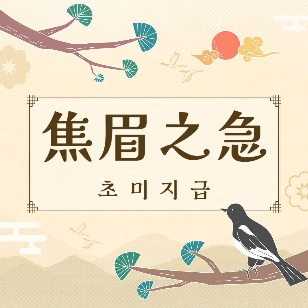 초미지급(焦眉之急) 뜻, 유래, 예문, 반대말, 유의어