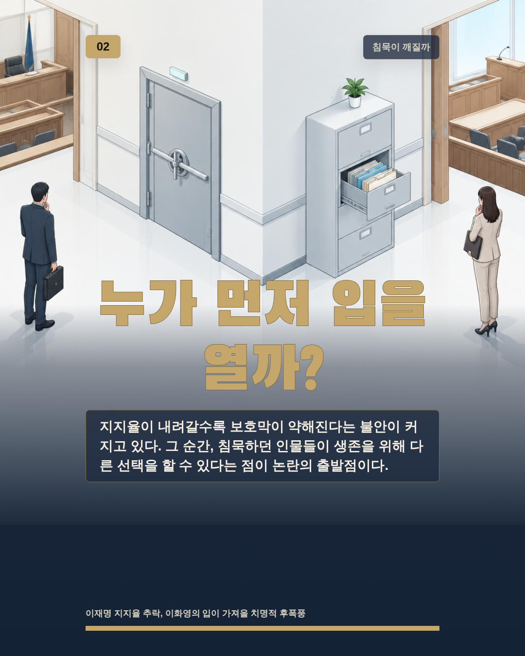 누가 먼저 입을 열까?