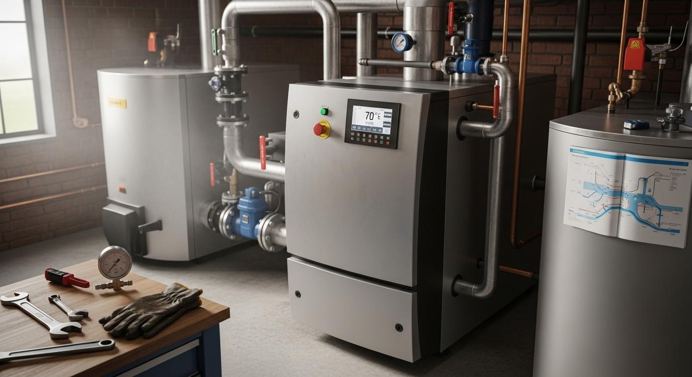 겨울 보일러 난방수 온도